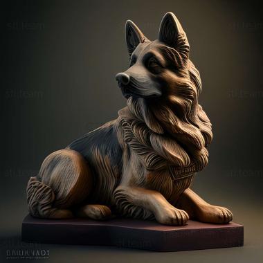 3D model Polish Lowland Shepherd dog (STL)